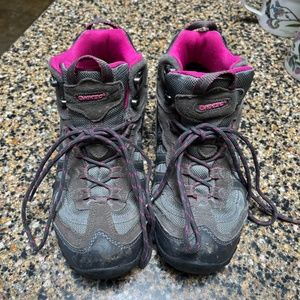 Pink and Grey Hiking Boots